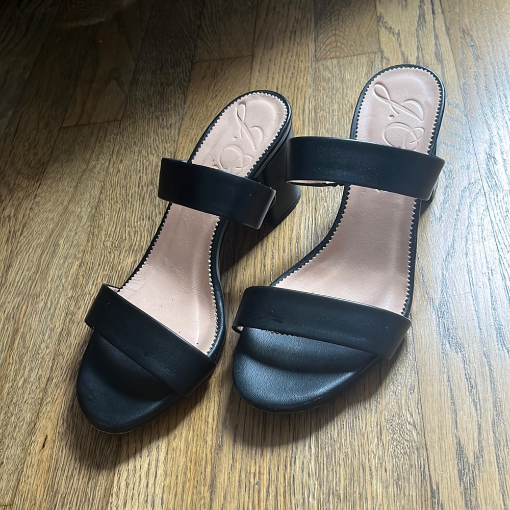 Jcrew Leather Strap Heels hardly worn